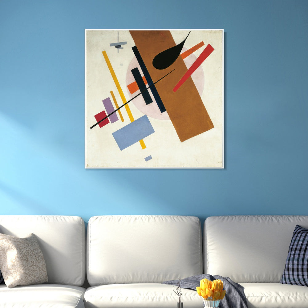 INVIN ART Framed Canvas Giclee Print Art Series#040 by Kasimir Malevich Wall Art Living Room Home Office Decorations
