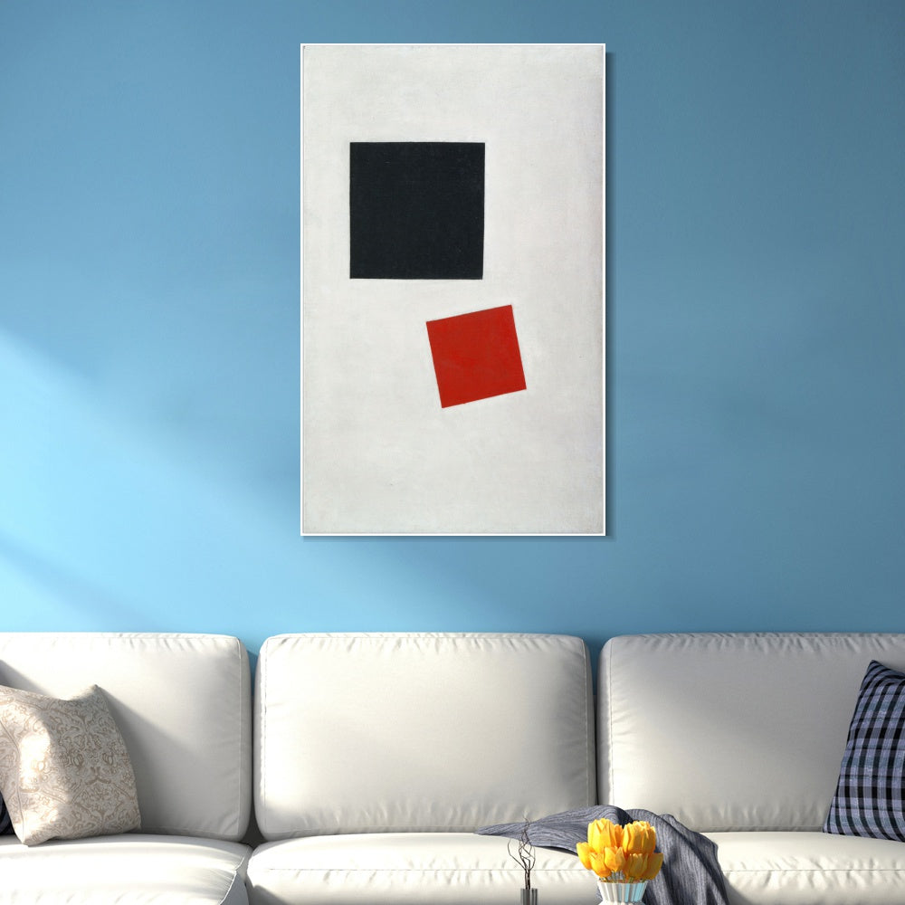 INVIN ART Framed Canvas Giclee Print Art Color Masses in The Fourth Dimension by Kasimir Malevich Wall Art Living Room Home Office Decorations