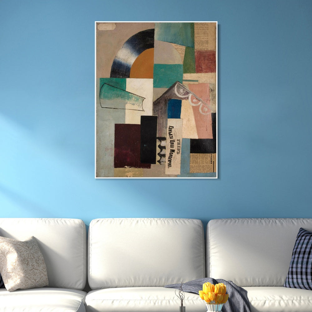 INVIN ART Framed Canvas Giclee Print Art Series#056 by Kasimir Malevich Wall Art Living Room Home Office Decorations