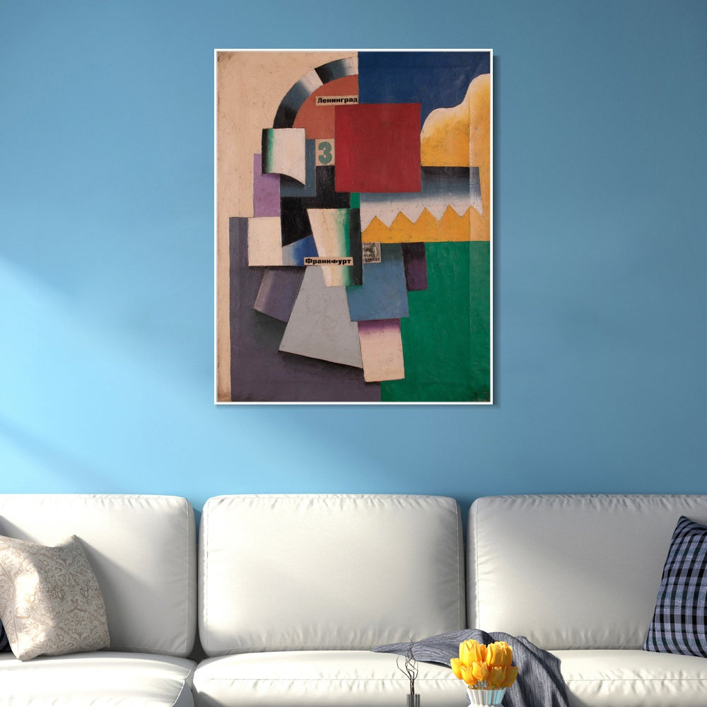 INVIN ART Framed Canvas Giclee Print Art Series#057 by Kasimir Malevich Wall Art Living Room Home Office Decorations