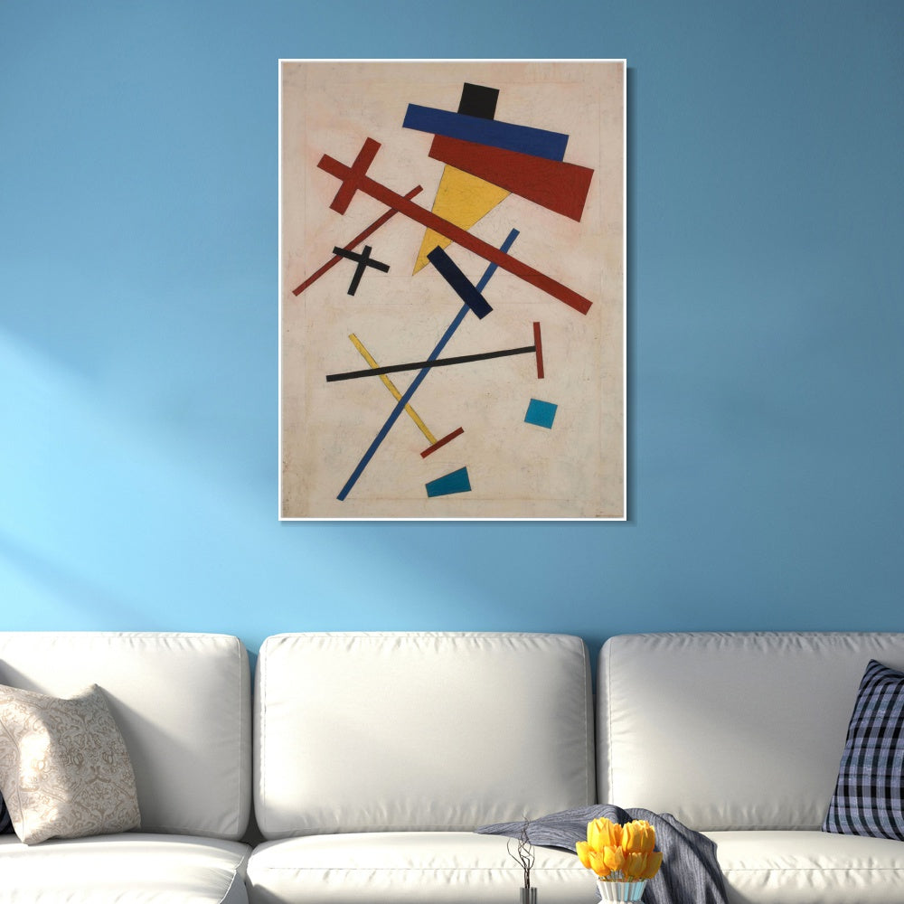 INVIN ART Framed Canvas Giclee Print Art Series#059 by Kasimir Malevich Wall Art Living Room Home Office Decorations