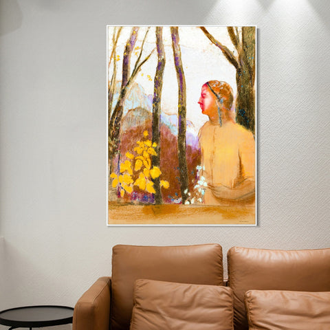 INVIN ART Framed Canvas Series#024 by Odilon Redon Wall Art Living Room Home Office Decorations