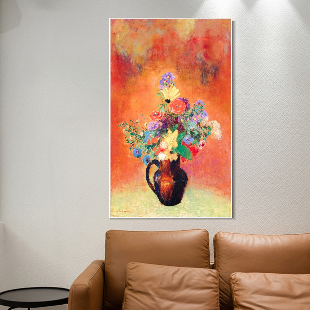 INVIN ART Framed Canvas Series#026 by Odilon Redon Wall Art Living Room Home Office Decorations