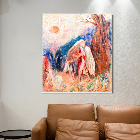INVIN ART Framed Canvas Series#030 by Odilon Redon Wall Art Living Room Home Office Decorations