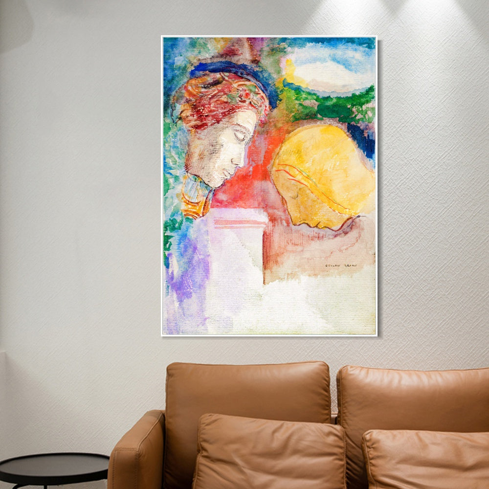 INVIN ART Framed Canvas Series#044 by Odilon Redon Wall Art Living Room Home Office Decorations