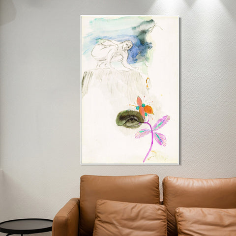 INVIN ART Framed Canvas Series#047 by Odilon Redon Wall Art Living Room Home Office Decorations