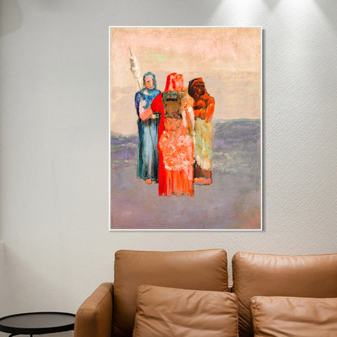 INVIN ART Framed Canvas Series#049 by Odilon Redon Wall Art Living Room Home Office Decorations
