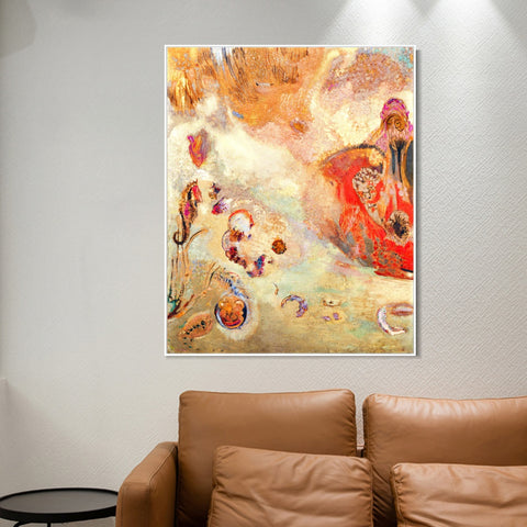 INVIN ART Framed Canvas Series#051 by Odilon Redon Wall Art Living Room Home Office Decorations