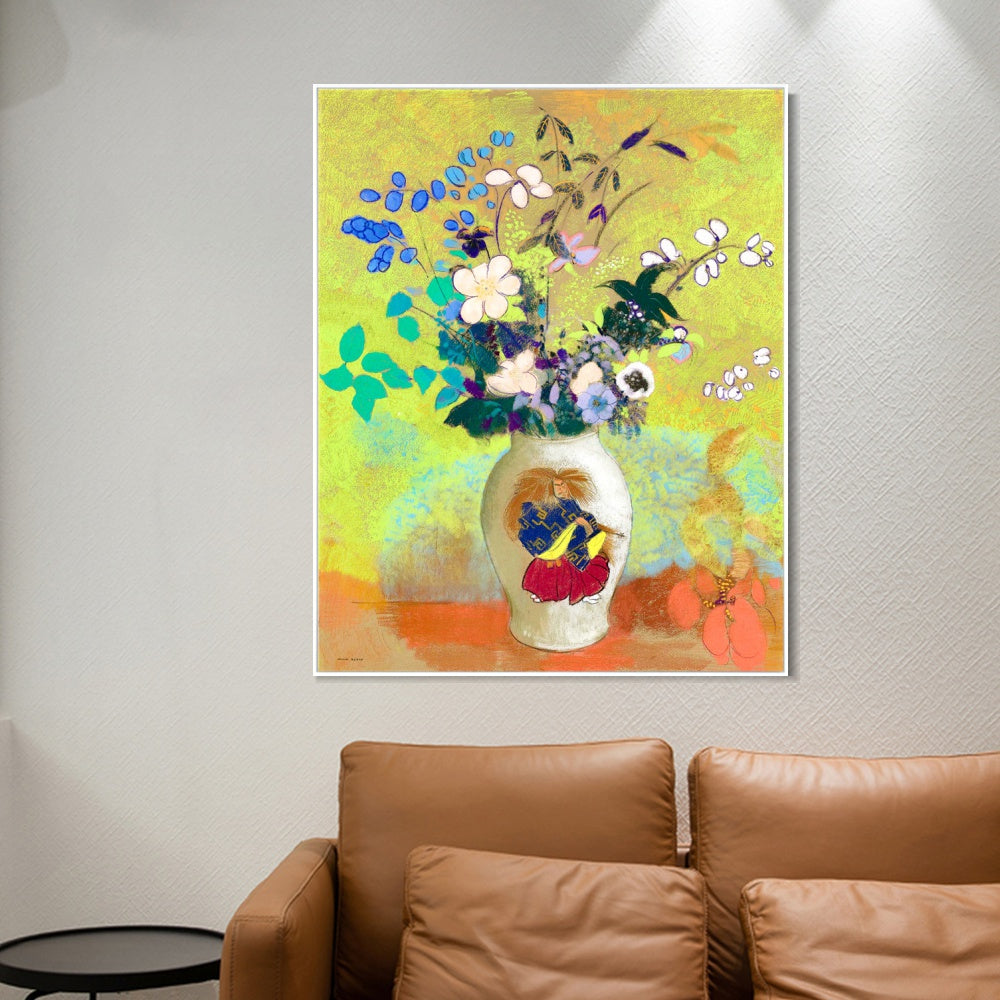 INVIN ART Framed Canvas Series#052 by Odilon Redon Wall Art Living Room Home Office Decorations