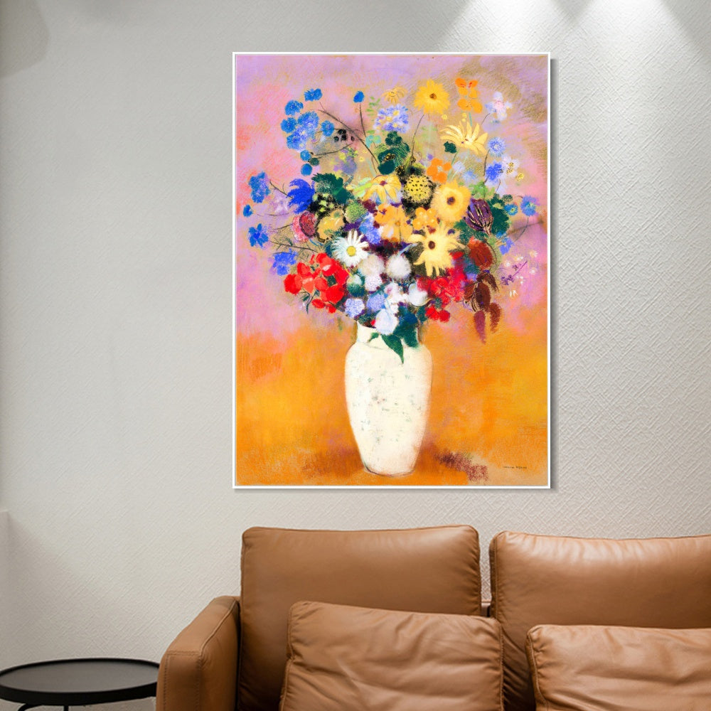 INVIN ART Framed Canvas Series#054 by Odilon Redon Wall Art Living Room Home Office Decorations