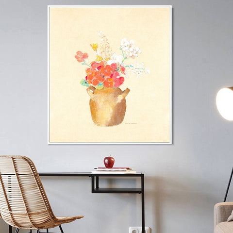 INVIN ART Framed Canvas Series#058 by Odilon Redon Wall Art Living Room Home Office Decorations