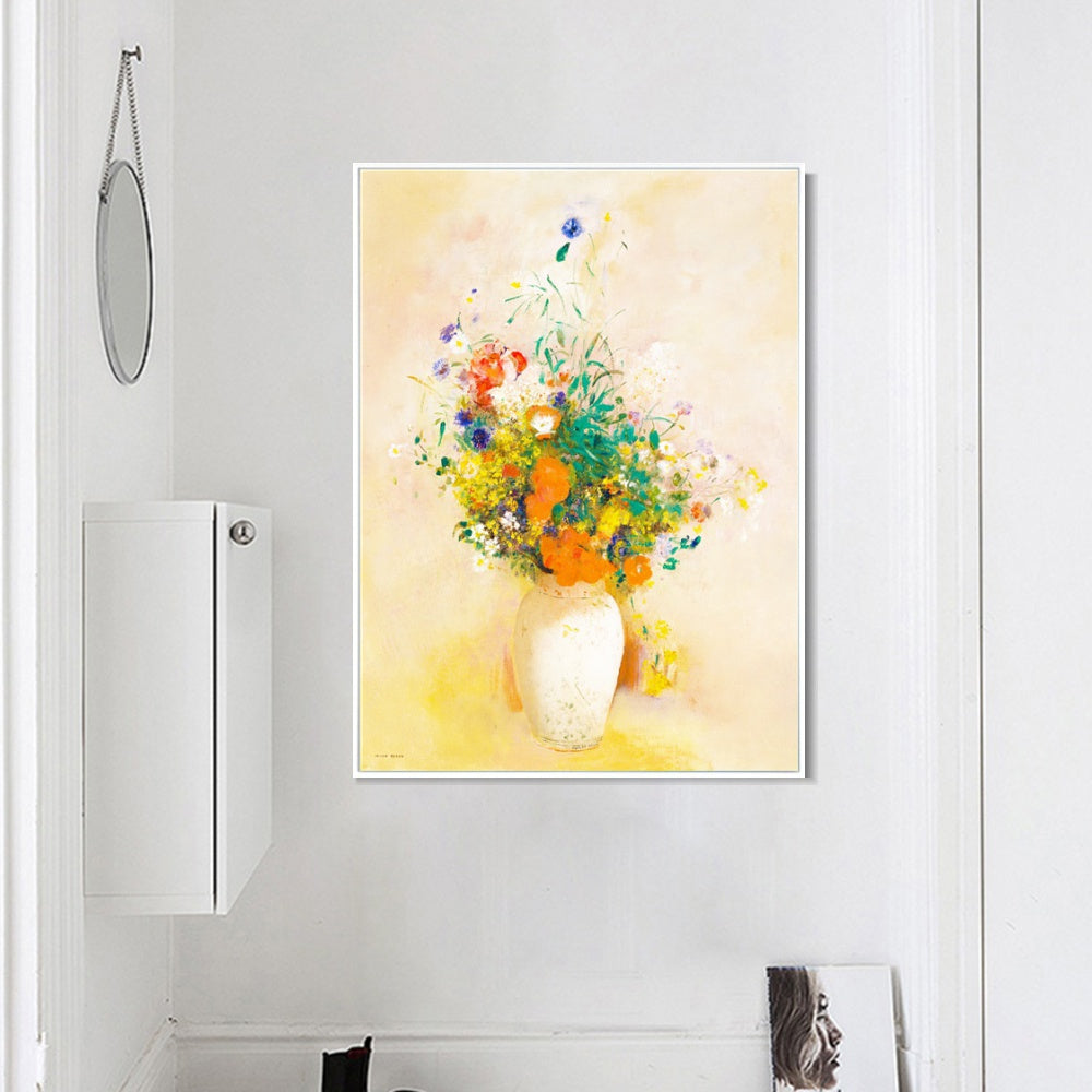 INVIN ART Framed Canvas Series#059 by Odilon Redon Wall Art Living Room Home Office Decorations