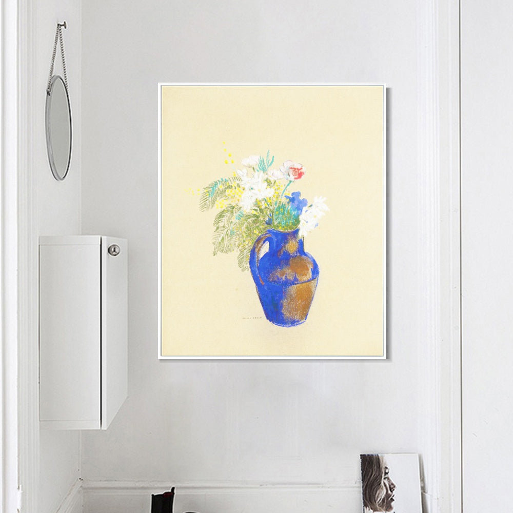 INVIN ART Framed Canvas Series#063 by Odilon Redon Wall Art Living Room Home Office Decorations