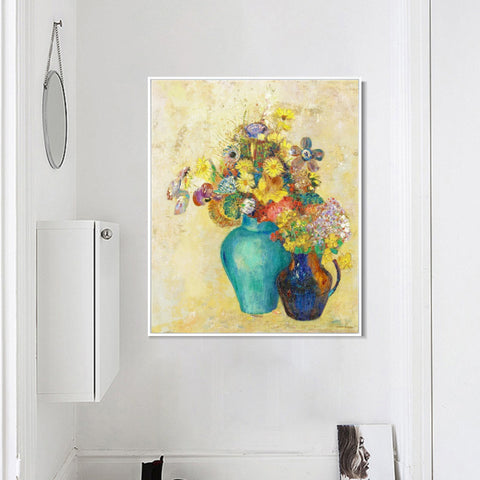 INVIN ART Framed Canvas Series#066 by Odilon Redon Wall Art Living Room Home Office Decorations