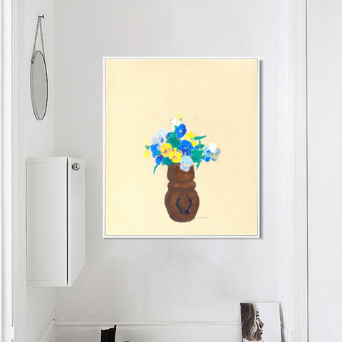 INVIN ART Framed Canvas Series#072 by Odilon Redon Wall Art Living Room Home Office Decorations