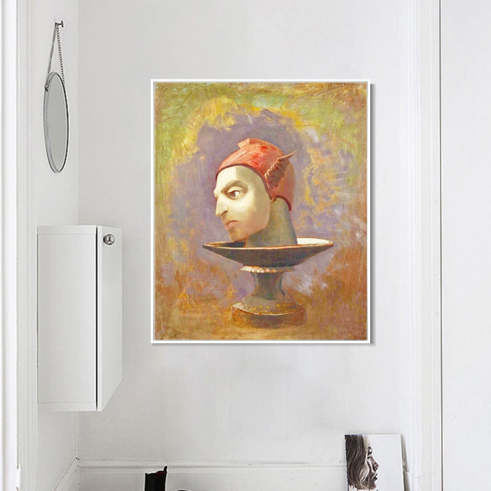 INVIN ART Framed Canvas Series#074 by Odilon Redon Wall Art Living Room Home Office Decorations