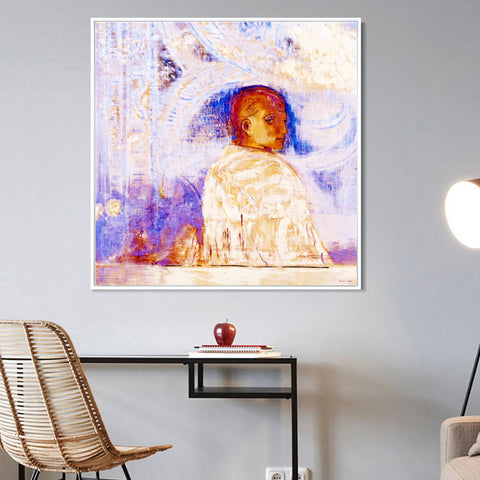 INVIN ART Framed Canvas Series#076 by Odilon Redon Wall Art Living Room Home Office Decorations