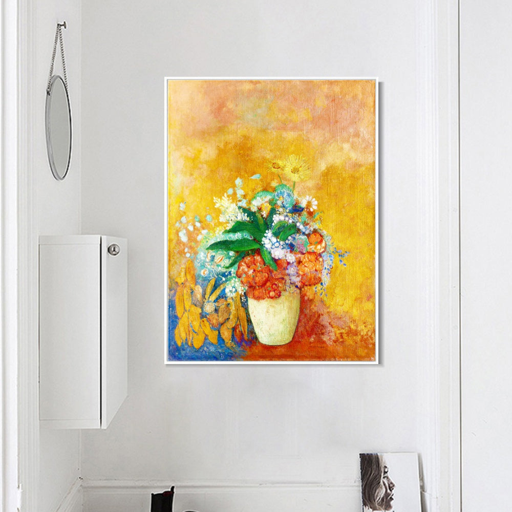INVIN ART Framed Canvas Series#078 by Odilon Redon Wall Art Living Room Home Office Decorations