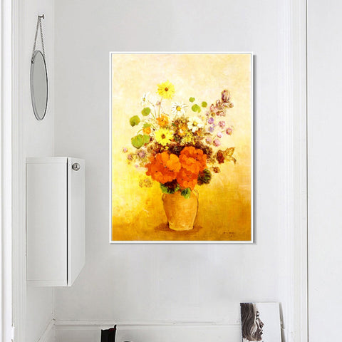 INVIN ART Framed Canvas Series#079 by Odilon Redon Wall Art Living Room Home Office Decorations