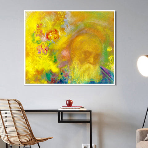 INVIN ART Framed Canvas Series#089 by Odilon Redon Wall Art Living Room Home Office Decorations