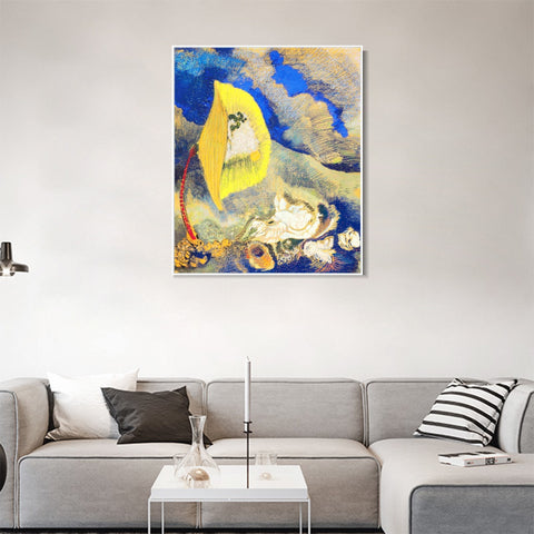 INVIN ART Framed Canvas Series#093 by Odilon Redon Wall Art Living Room Home Office Decorations