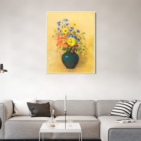 INVIN ART Framed Canvas Series#095 by Odilon Redon Wall Art Living Room Home Office Decorations