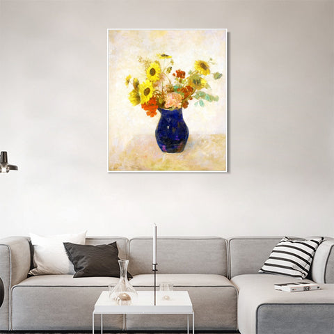 INVIN ART Framed Canvas Series#100 by Odilon Redon Wall Art Living Room Home Office Decorations