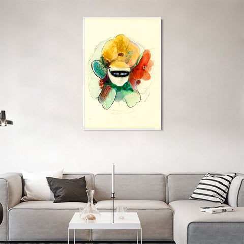 INVIN ART Framed Canvas Series#105 by Odilon Redon Wall Art Living Room Home Office Decorations