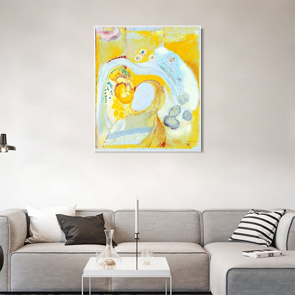 INVIN ART Framed Canvas Series#122 by Odilon Redon Wall Art Living Room Home Office Decorations