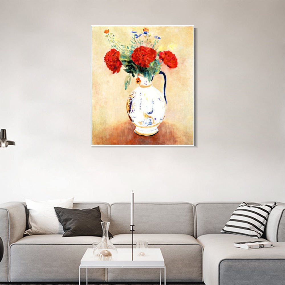 INVIN ART Framed Canvas Series#123 by Odilon Redon Wall Art Living Room Home Office Decorations