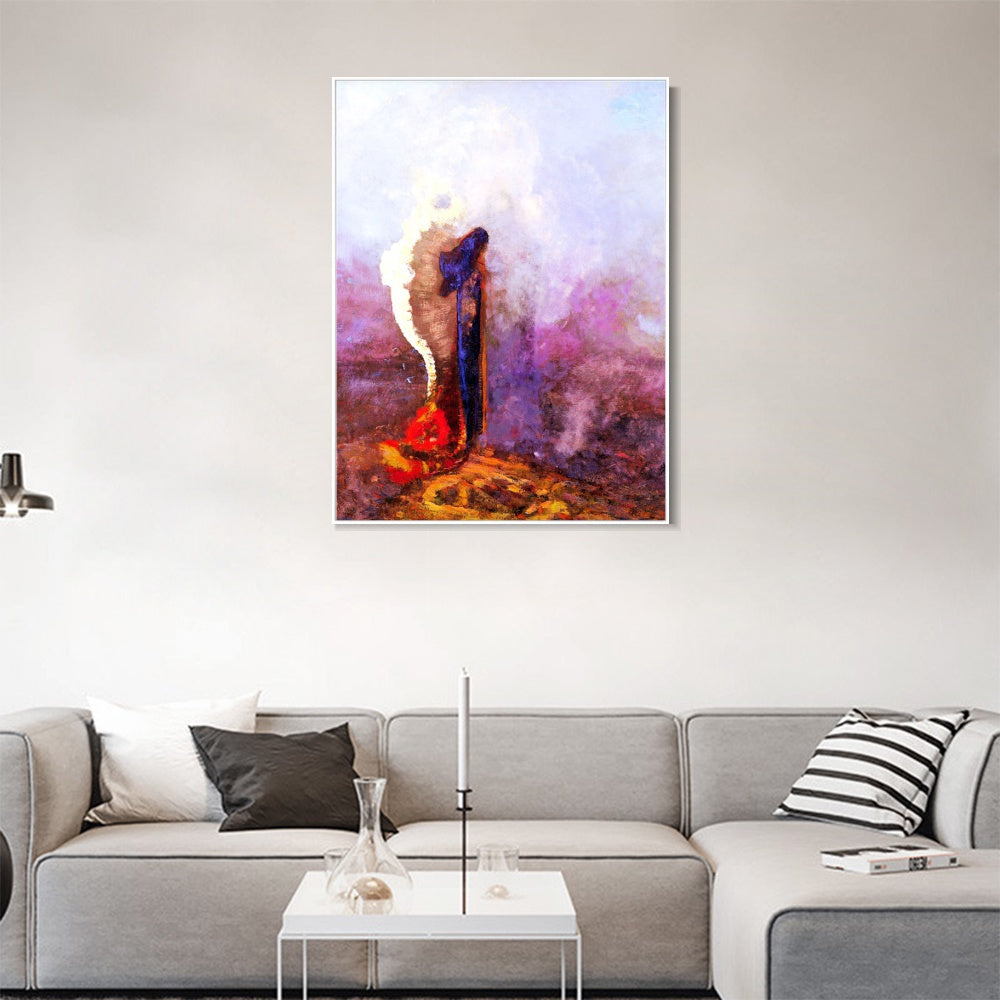 INVIN ART Framed Canvas Series#129 by Odilon Redon Wall Art Living Room Home Office Decorations