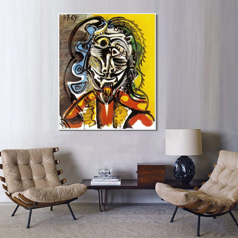 INVIN ART Framed Canvas Giclee Print Art Series#367 by Pablo Picasso Wall Art Living Room Home Office Decorations