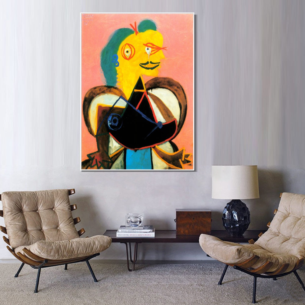 INVIN ART Framed Canvas Giclee Print Art 1937 Portrait de Lee Miller by Pablo Picasso Wall Art