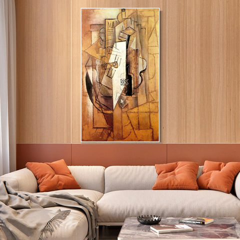 INVIN ART Framed Canvas Giclee Print Art Series#386 by Pablo Picasso Wall Art Living Room Home Office Decorations