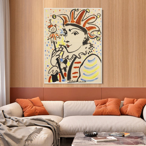 INVIN ART Framed Canvas Giclee Print Art Series#392 by Pablo Picasso Wall Art Living Room Home Office Decorations