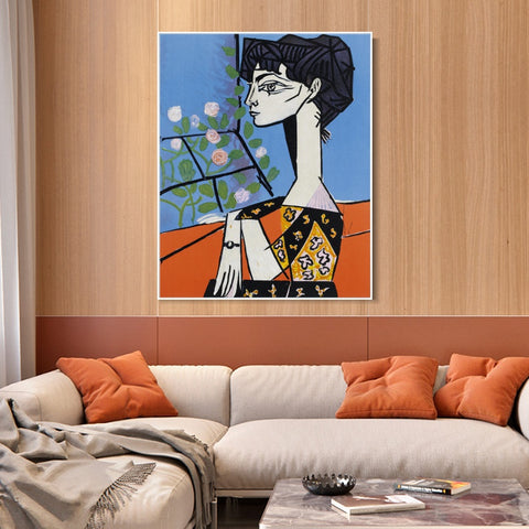 INVIN ART Framed Canvas Giclee Print Art Series#394 by Pablo Picasso Wall Art Living Room Home Office Decorations