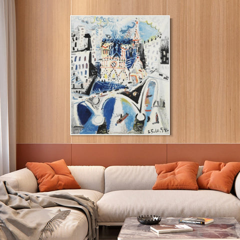 INVIN ART Framed Canvas Giclee Print Art Series#396 by Pablo Picasso Wall Art Living Room Home Office Decorations