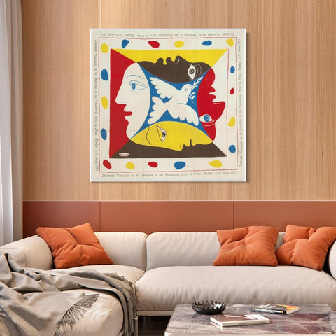 INVIN ART Framed Canvas Giclee Print Art Series#397 by Pablo Picasso Wall Art Living Room Home Office Decorations