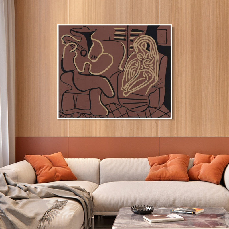 INVIN ART Framed Canvas Giclee Print Art Series#402 by Pablo Picasso Wall Art