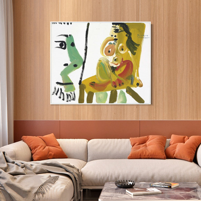 INVIN ART Framed Canvas Giclee Print Art Series#403 by Pablo Picasso Wall Art