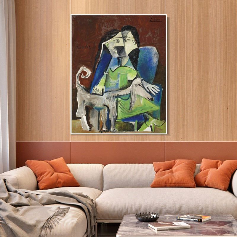 INVIN ART Framed Canvas Giclee Print Art Series#406 by Pablo Picasso Wall Art