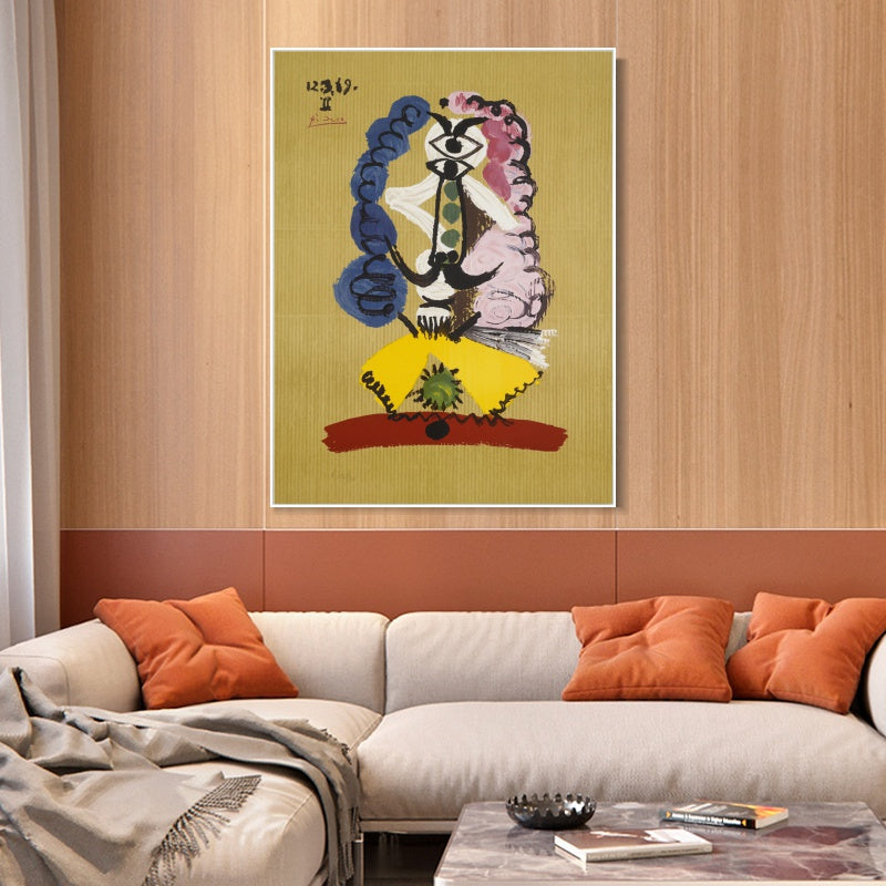 INVIN ART Framed Canvas Giclee Print Art Series#411 by Pablo Picasso Wall Art