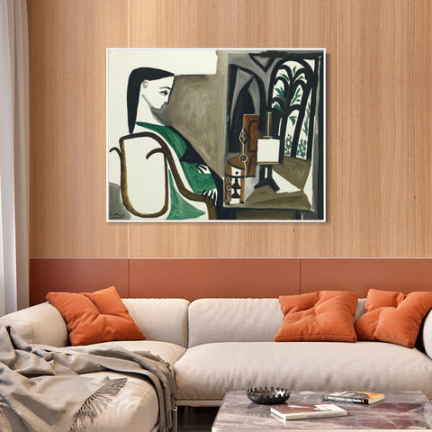 INVIN ART Framed Canvas Giclee Print Art Series#412 by Pablo Picasso Wall Art Living Room Home Office Decorations