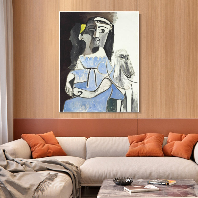 INVIN ART Framed Canvas Giclee Print Art Series#413 by Pablo Picasso Wall Art
