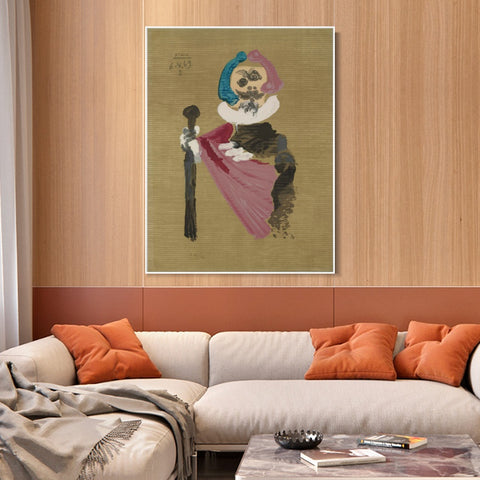 INVIN ART Framed Canvas Giclee Print Art Series#416 by Pablo Picasso Wall Art Living Room Home Office Decorations