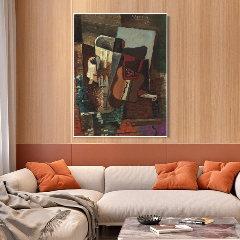 INVIN ART Framed Canvas Giclee Print Art Series#417 by Pablo Picasso Wall Art