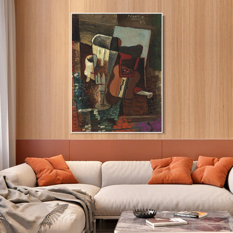 INVIN ART Framed Canvas Giclee Print Art Series#417 by Pablo Picasso Wall Art Living Room Home Office Decorations