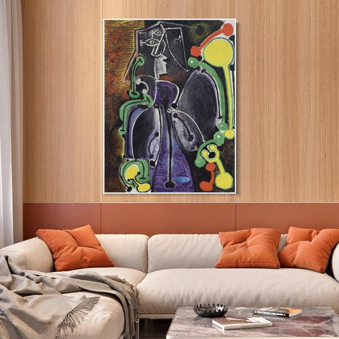 INVIN ART Framed Canvas Giclee Print Art Series#418 by Pablo Picasso Wall Art Living Room Home Office Decorations