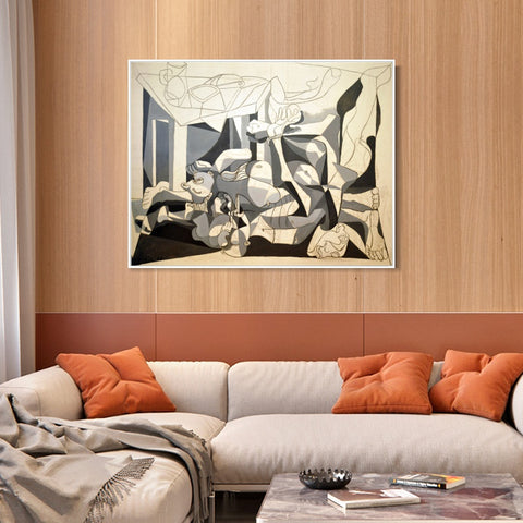 INVIN ART Framed Canvas Giclee Print Art Series#419 by Pablo Picasso Wall Art Living Room Home Office Decorations