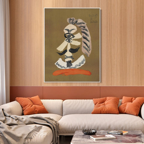 INVIN ART Framed Canvas Giclee Print Art Series#420 by Pablo Picasso Wall Art Living Room Home Office Decorations